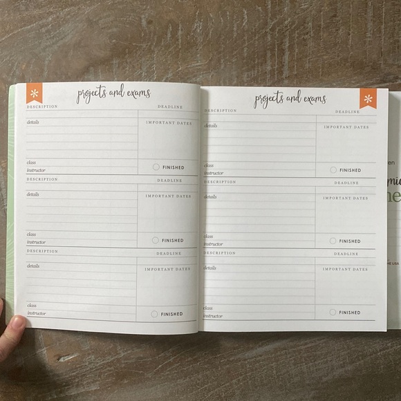 Erin Condren Undated Academic Student Project Planner - Picture 6 of 9